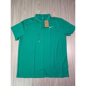 Nike Dri Fit Golf Polo Shirt Mens XL Green Short Sleeve Athletic Performance